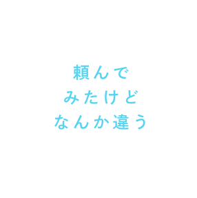 頼んでみたけどなんか違う
